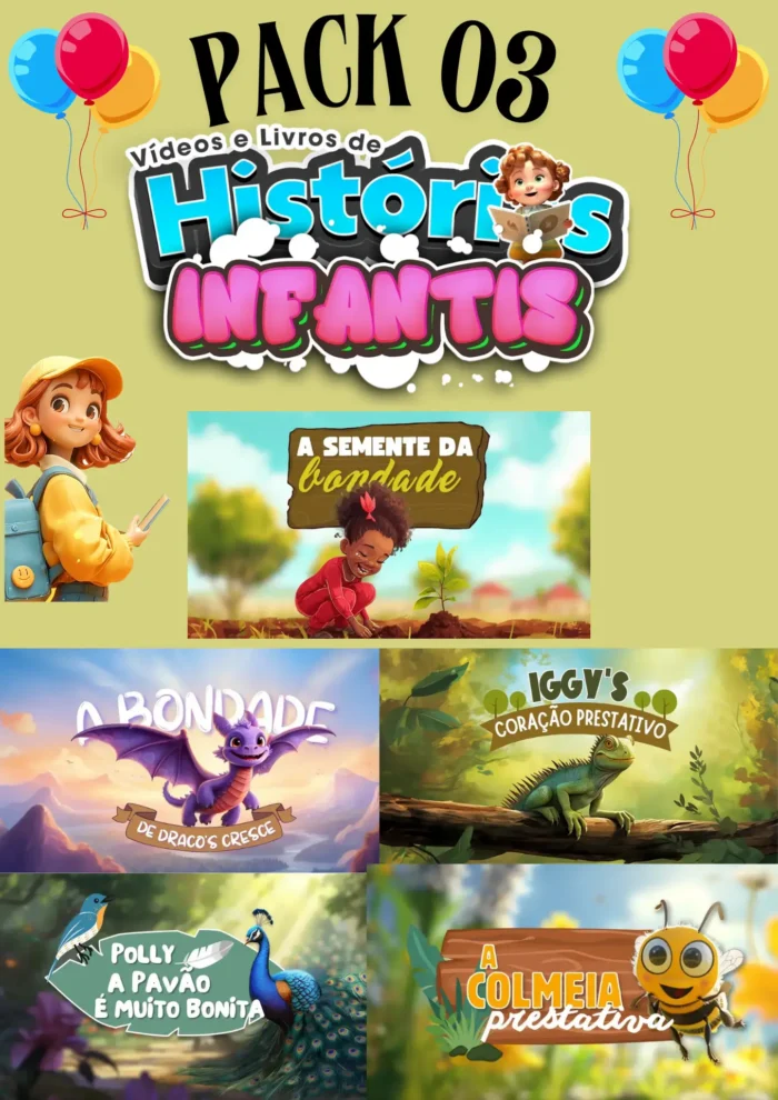 Pack 03 Histórias Infantis