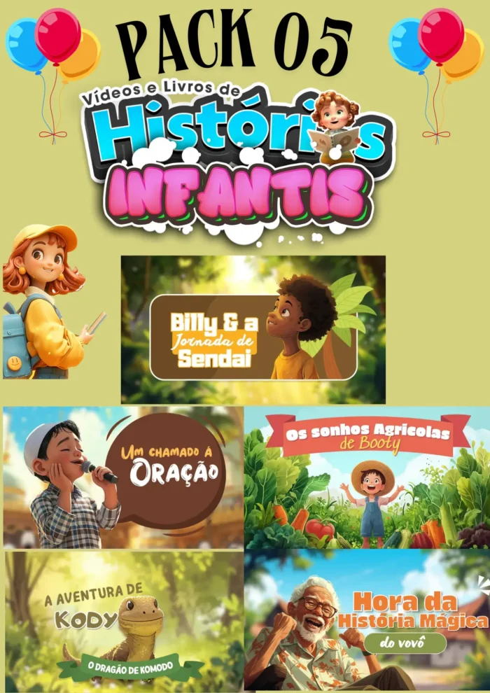 Pack 05 Histórias Infantis