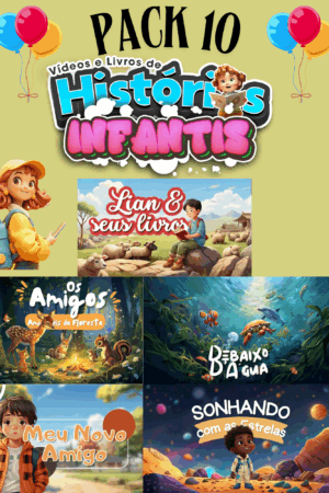 Pack 10 Histórias Infantis