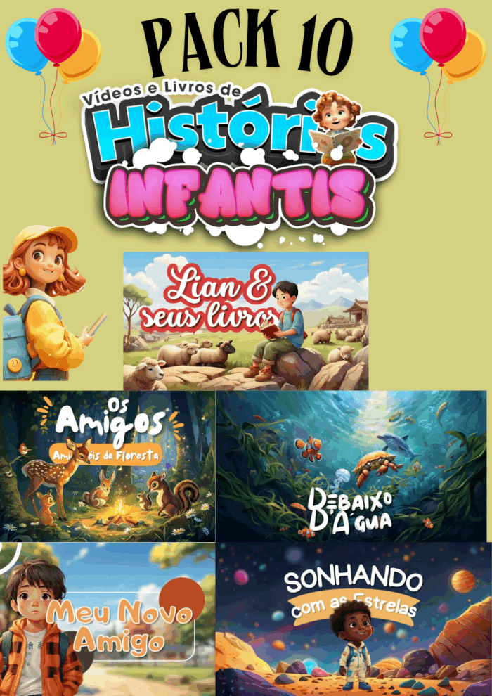 Pack 10 Histórias Infantis