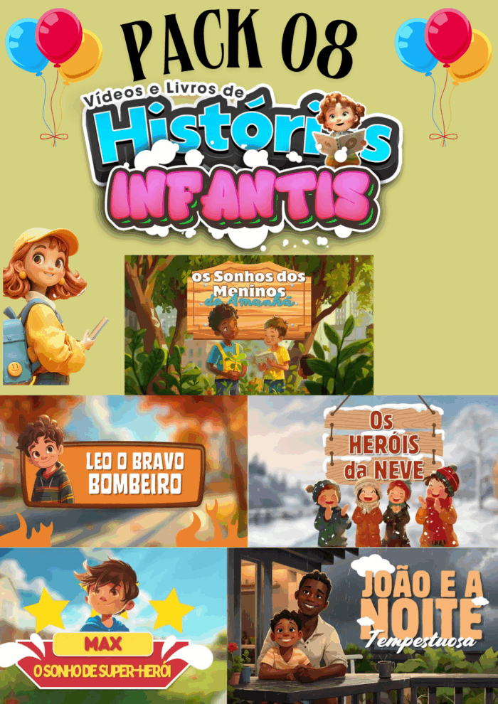Pack 08 Histórias Infantis